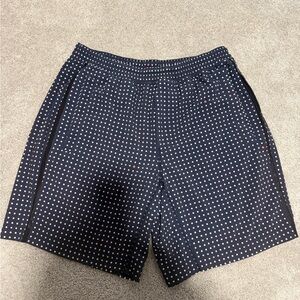 Lululemon Pace Breaker Short Mens Large Blue Geometric print Lined.
